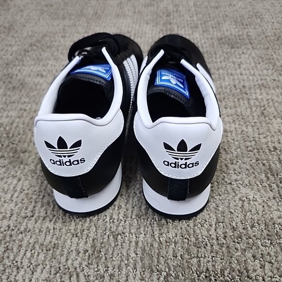 Adidas Samoa Sneakers Black White Leather Men's Size 7.5 Lace Up - Picture 5 of 9